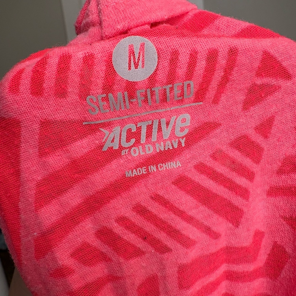 Old navy active‎ Pink Geometric Tank Top women’s size medium - Picture 3 of 3